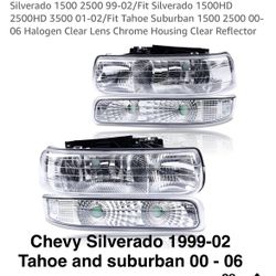 Headlights And Bumper Lights Set For Chevy Silverado Or Tahoe 