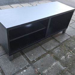 Black TV Stand With Storage Shelving - IKEA