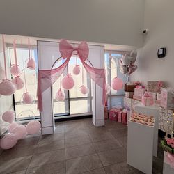 Wedding Arch Backdrop Stand with Large Bow