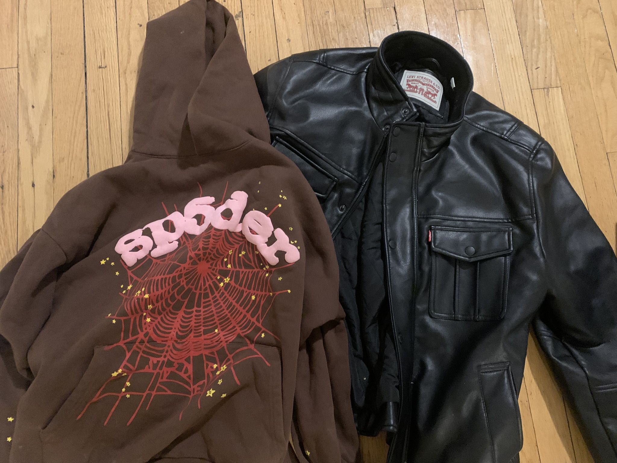 Authentic Spider Wear And Levi’s Leather Jacket