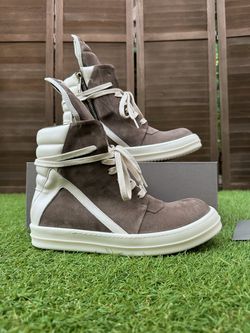 Rick Owens Geobasket Sneakers “Brown Suede”