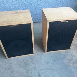 Vintage Klipsch Heresy II Speakers With Custom Floor Stands