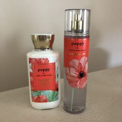 🌺 Poppy Daily Nourishing Body Lotion & Fine Fragrance Mist set for $20