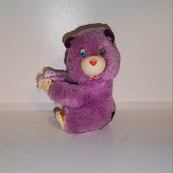 Vintage 80s Care Bears purple plush grabber 