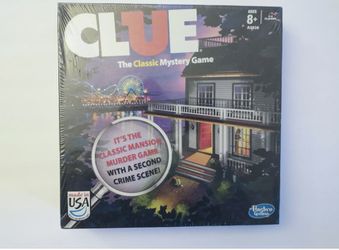 Hasbro - Clue Game Classic Board Game 2013 - Two Crime Scenes! New & Sealed