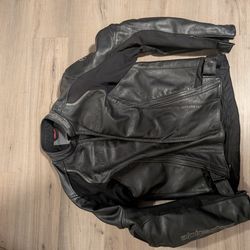 Alpinestars Vented Motorcycle Leather Jacket Size 54