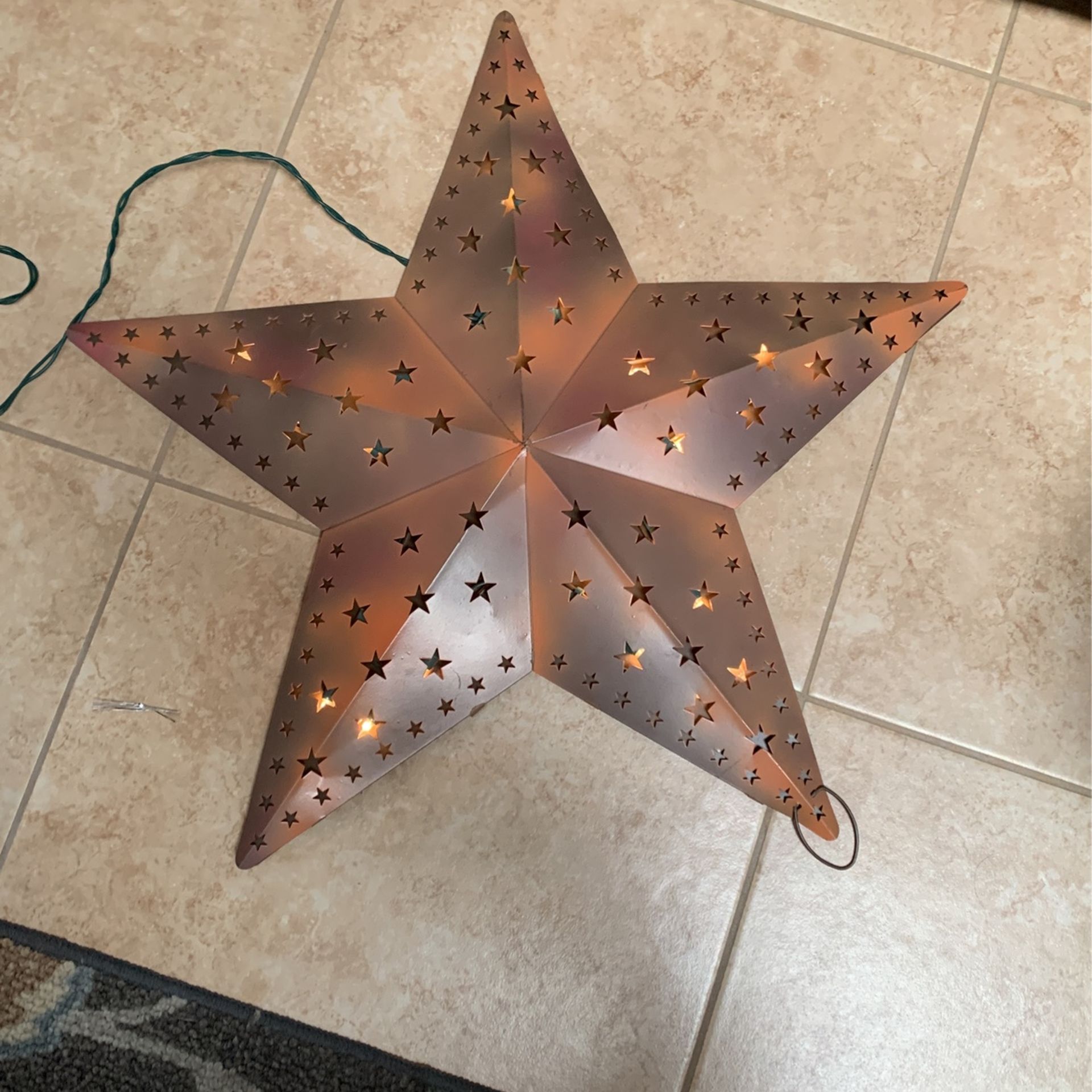 Bronze Light Up Decoration Star