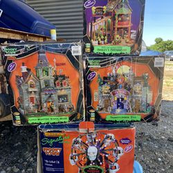 Retired Lemax Spooky Town Collection Lot