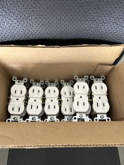 13-WHITE  ELECTRICAL  OUTLETS  - $10