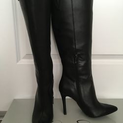 Leather Knee High Boots (Size 9)