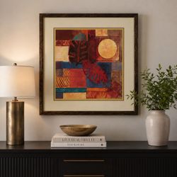 🖼️ Modern Framed Wall Art – Elegant Home Décor | Like New Condition 36” x 34.5”