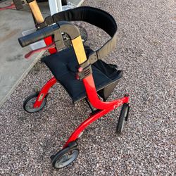Topro F-22 Rollator Walker Red