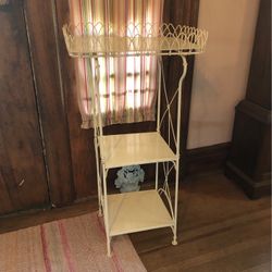  Vintage Wire Standing Table 