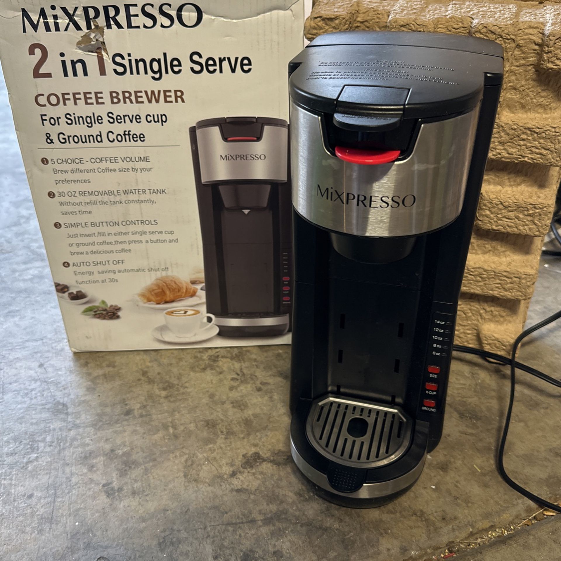 Mixpresso Single Serve 2 in 1 Coffee Brewer K-Cup Pods for Sale in The  Bronx, New York - OfferUp