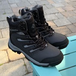 Men's Columbia Gunnison Il Omni-Heat Black-Grey Steel Snow Boots US Size 8 NWOT