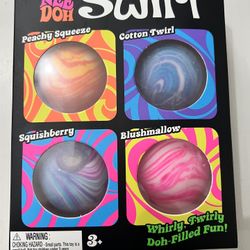 NeeDoh  Swirl 4-pack, Nee Doh Mini Squishy Stress Balls  Set Of Four