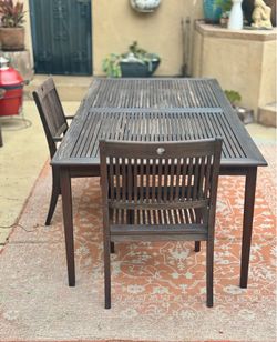 Jensen Outdoor Opal 7' Dining Table with 2 Chairs