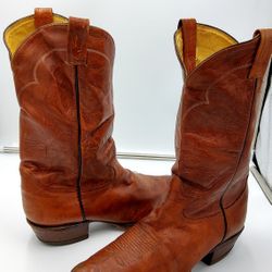 Tony Lama Style 5084 Leather Cowboy Boots Size 10 And 1/2