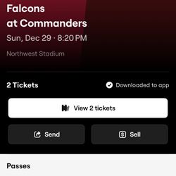 Washington Commanders Vs  Atlanta Falcons  Tickets