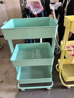 3 shelf rolling cart