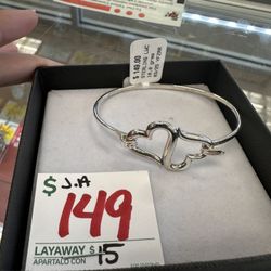 RETIRED JA Double Heart Hook Bracelet 