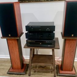 Stereo System including CD Changer, Amplifier, Converter & SLS Speakers 
