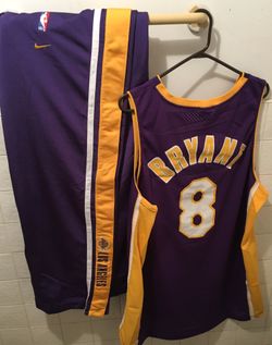 NBA L.A. Lakers O. G. purple/ yellow warm up set, ( 2001 sold as a set)