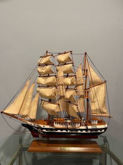 Vintage BELEM Bounty Wooden Tall Ship Model