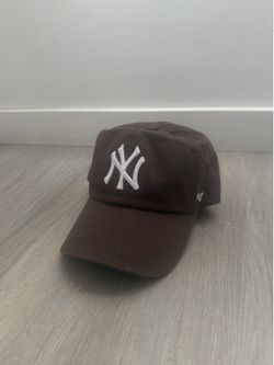 brown new york yankee hat