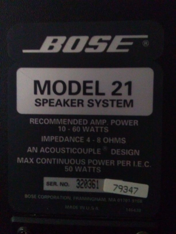 BOSE MODEL 21 SPEAKER SYSTEM Black