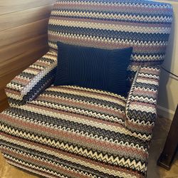 Patterned armchair