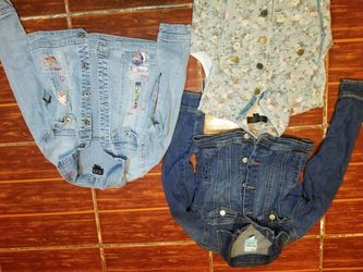 Girls jean Jackets size 8 like new condition