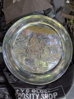 Charles Russell Free Trapper Silver Copper Bronze Plate Reed Barton in shoreline area