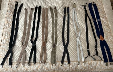 Collection of 9 Pairs of Suspenders
