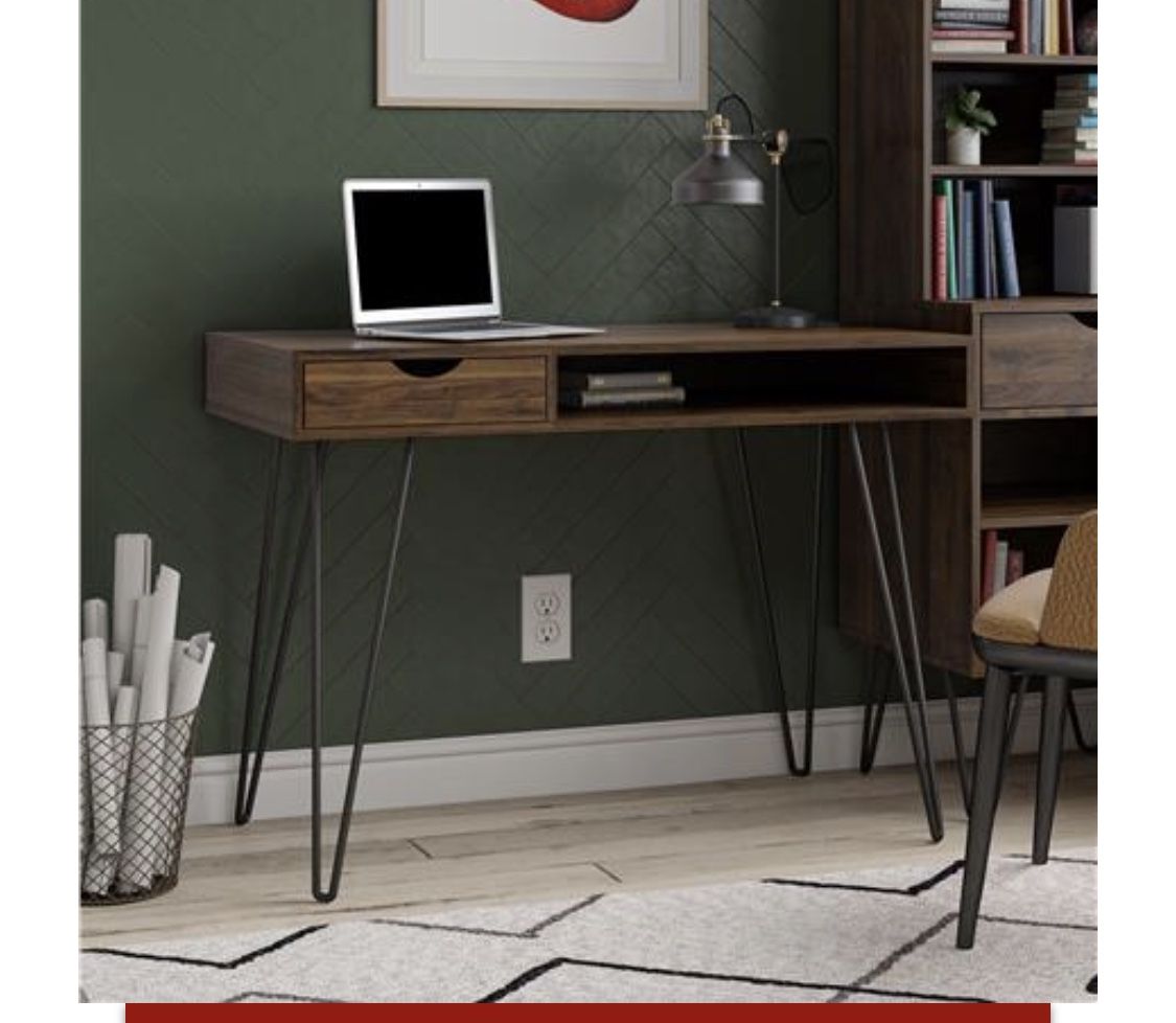 Concord Computer Desk with Storage, Walnut