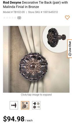 Decorative  Tie Back (pair)