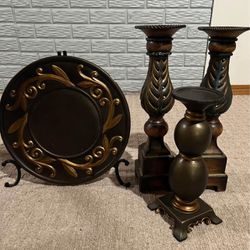 Candle stand decor set