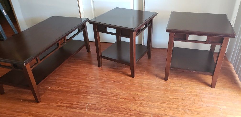 Coffee Table And 2 End Tables
