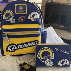 LA Football Team Mini Loungefly with Matching Wallet/Blue & Yellow