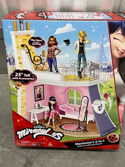 Miraculous: Marinette’s 2-in-1 Bedroom & Balcony Playset – NEW in Box