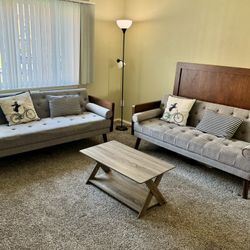 2x Convertible Sleeper Sofa + Coffee Table Set; Needs to Go by 8/12