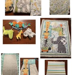 Baby Nursery Crib Bedding Set —lambs &ivy jungle Animal Theme