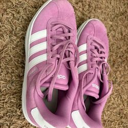 Adidas VL Court pink suede sneakers size 5.5