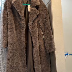 Faux Fur Coat Brand New Small