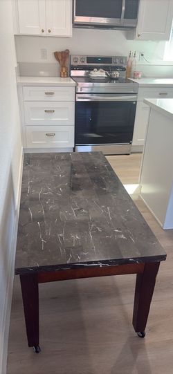 Gray marble coffee table and side table