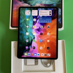 Apple IPad Pro 12.9” 4th Generation (2020 Model/ Face ID/Liquid Retina) with keyboard, pen & Accessories(Apple pencil supported)