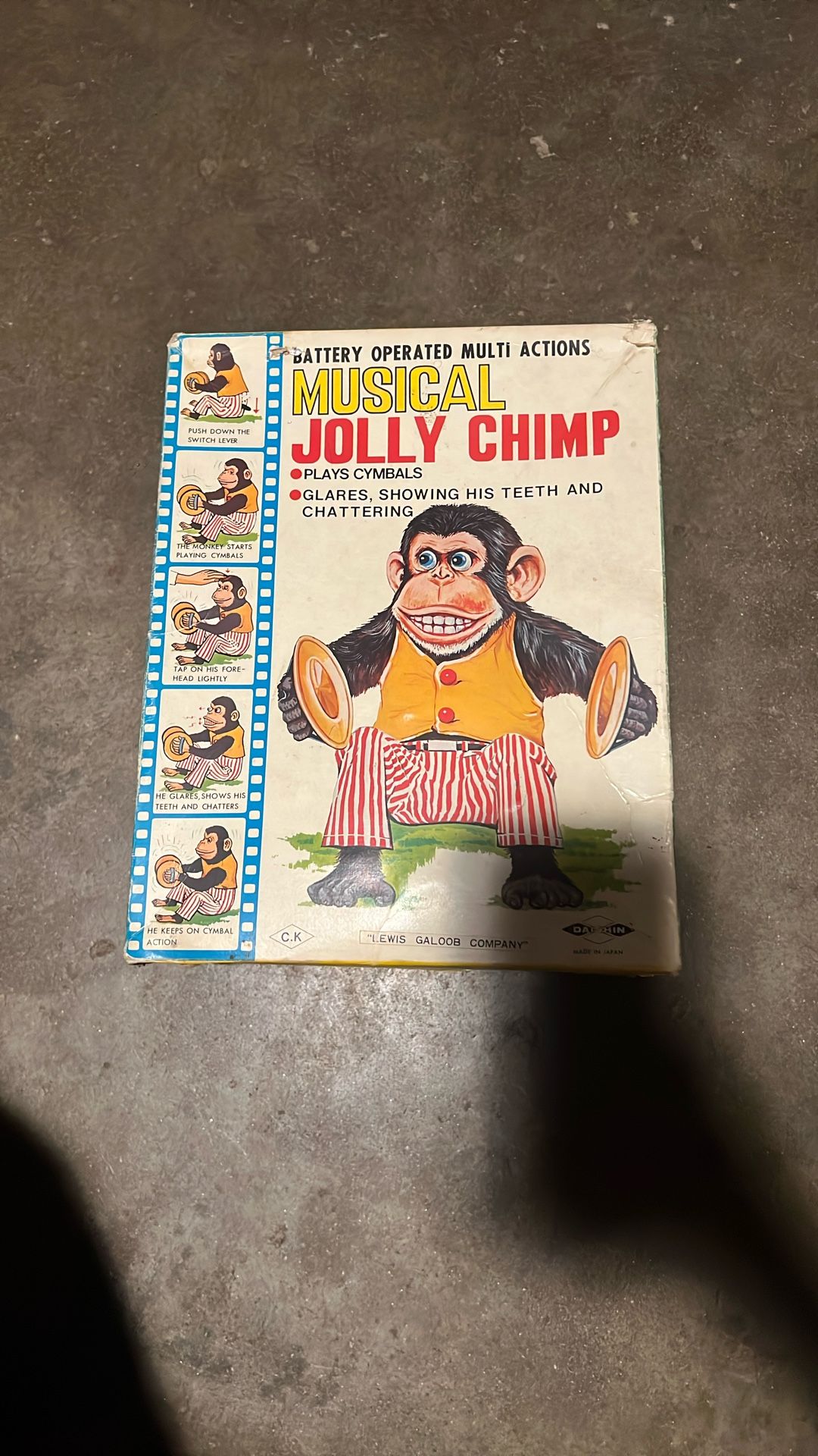 Jolly Chimp With Box (haunted)