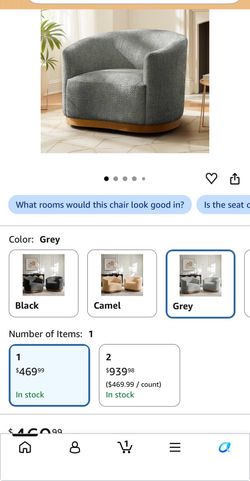 swivel chair new blue