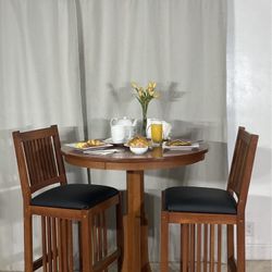 Bar Height 3 Piece Bistro - Table & 2 Chairs IDEAL FOR DTUDIO! 