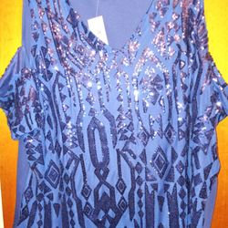 Beautiful Royal Blue Sz 30 Elegant Top